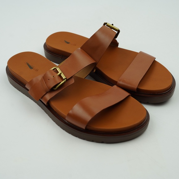 New MADEWELL Size 9 The Dee Double-Strap Slide Sandal in Warm Coffee $98 NP292 - Picture 4 of 8